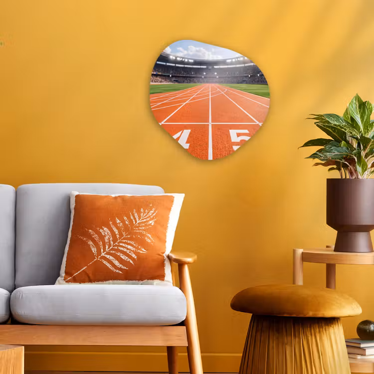 Organisch schilderij - Forex - Sintelbaan - Stadion - Sport -Oranje — 3