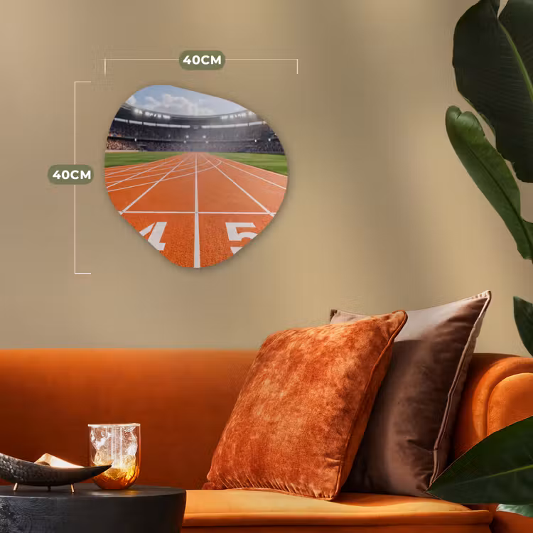 Organisch schilderij - Forex - Sintelbaan - Stadion - Sport -Oranje — 4