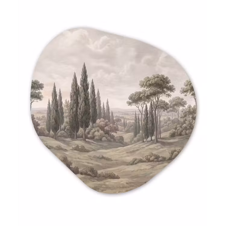 Organisch schilderij - Forex - Vallei - Bos - Natuur - Groen — 1