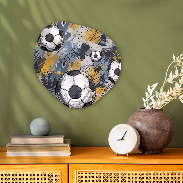 Organisch schilderij - Forex - Voetbal - Abstract - Sport - Kleurrijk — 2