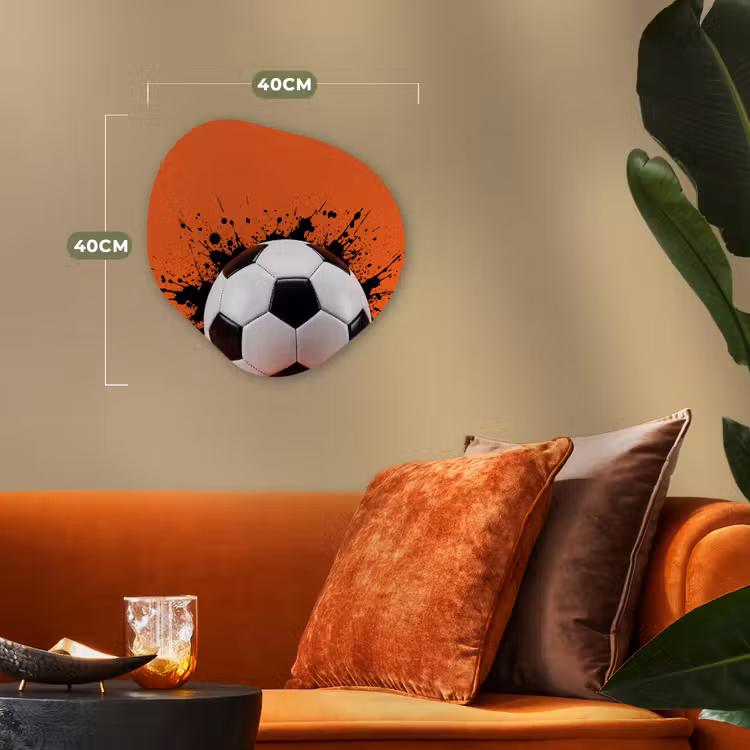 Organisch schilderij - Forex - Voetbal - Verf - Sport - Oranje — 4
