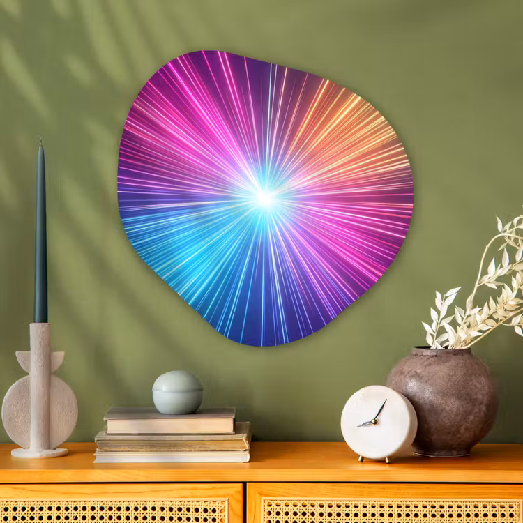 Organische vorm aluminium - Abstract - Light - Burst - Modern - Colorful — 2