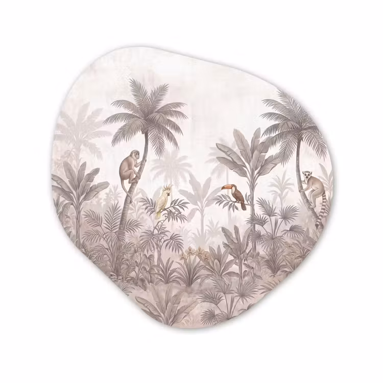 Organische vorm aluminium - Jungle - Dieren - Palmbomen — 1