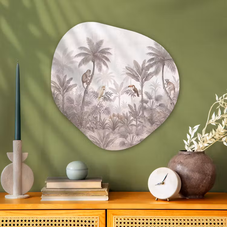 Organische vorm aluminium - Jungle - Dieren - Palmbomen — 2
