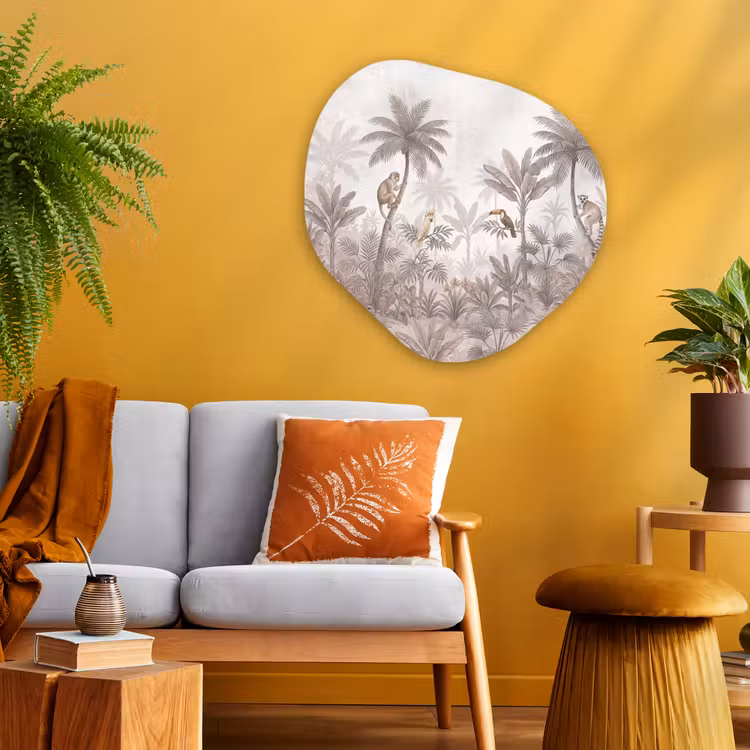 Organische vorm aluminium - Jungle - Dieren - Palmbomen — 3