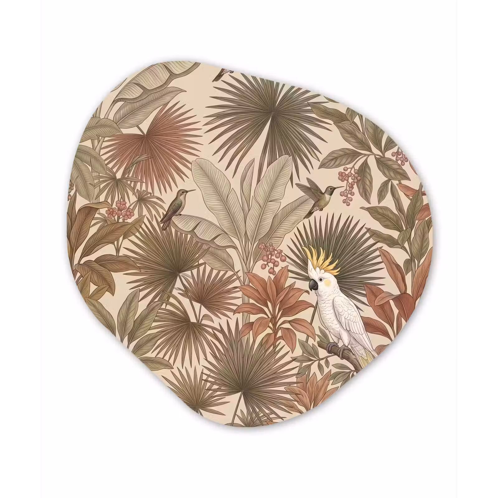 Organisch schilderij - Forex - Tropisch - Vogels - Beige — 1