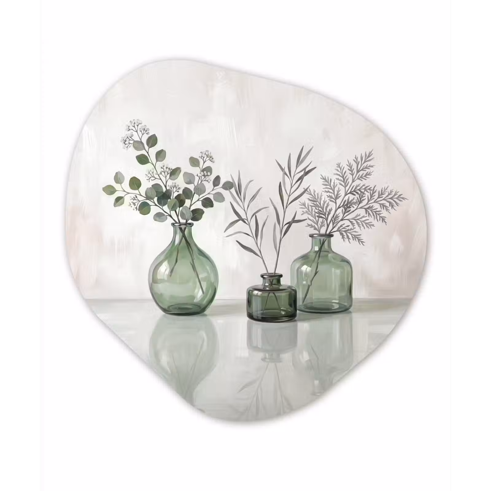 Organisch schilderij - Forex - Vazen - Bladeren - Groen — 1