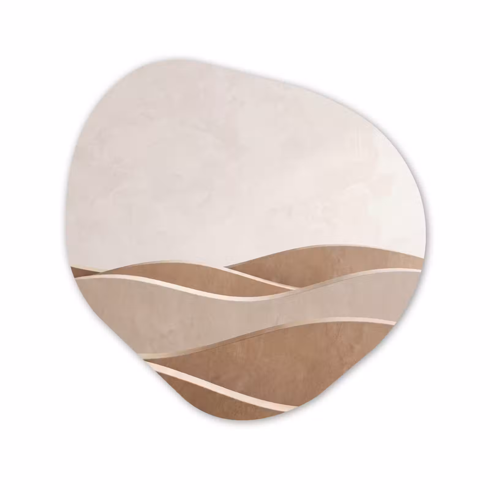 Organische vorm aluminium - Abstract - Golven - Modern - Beige — 1