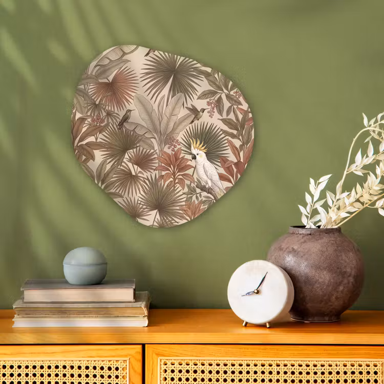 Organisch schilderij - Forex - Tropisch - Vogels - Beige — 2