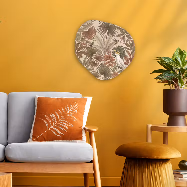 Organisch schilderij - Forex - Tropisch - Vogels - Beige — 3