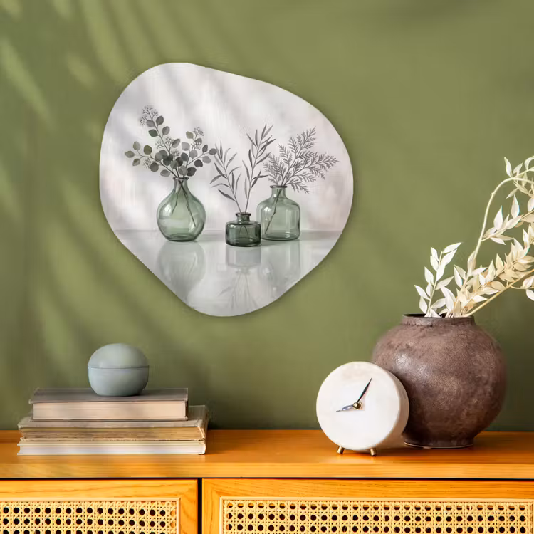 Organisch schilderij - Forex - Vazen - Bladeren - Groen — 2