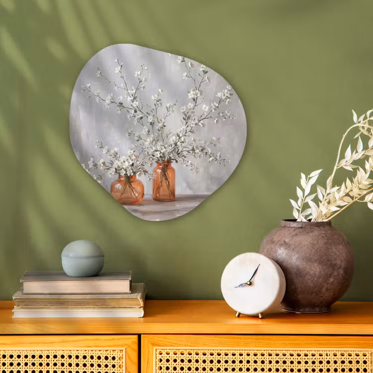Organisch schilderij - Forex - Vazen - Bloemen - Oranje — 2