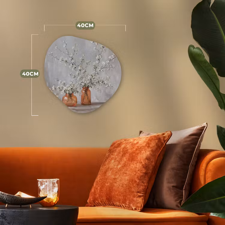 Organisch schilderij - Forex - Vazen - Bloemen - Oranje — 4