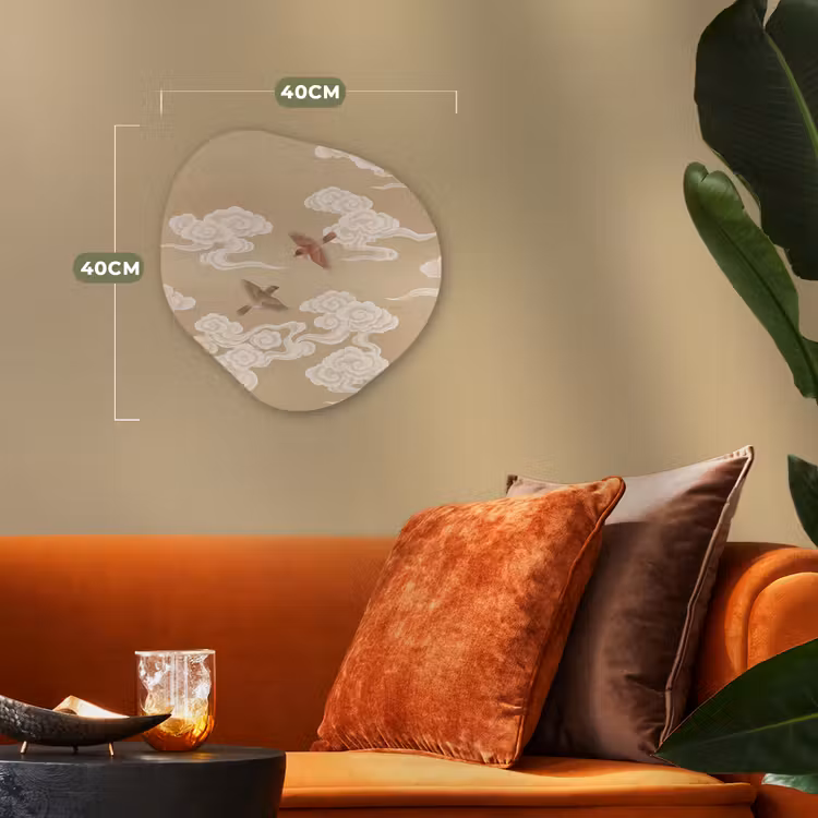 Organisch schilderij - Forex - Vogels - Vliegen - Beige — 4