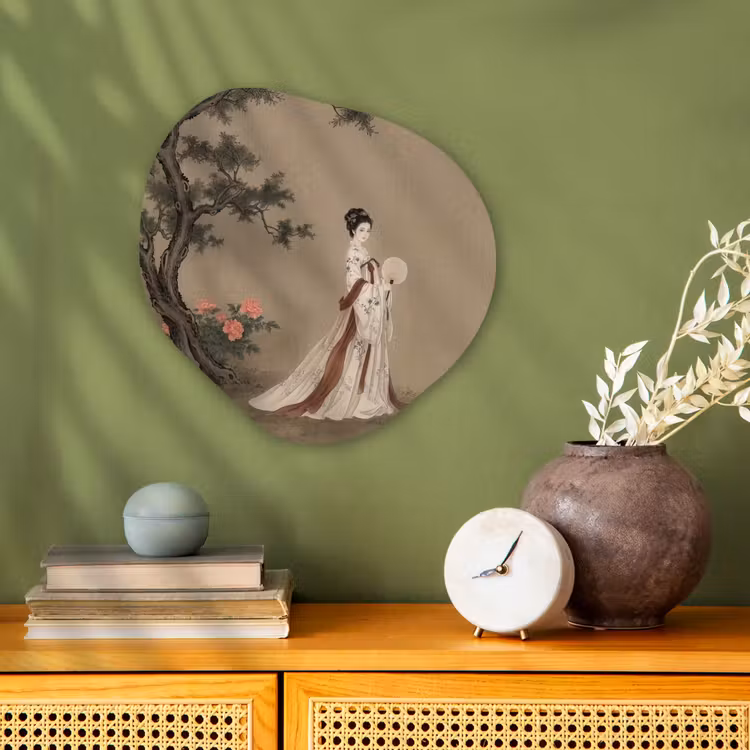Organisch schilderij - Forex - Vrouw - Azië - Kunst - Beige — 2