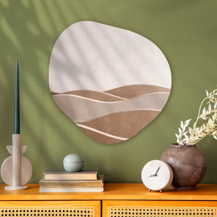 Organische vorm aluminium - Abstract - Golven - Modern - Beige — 2