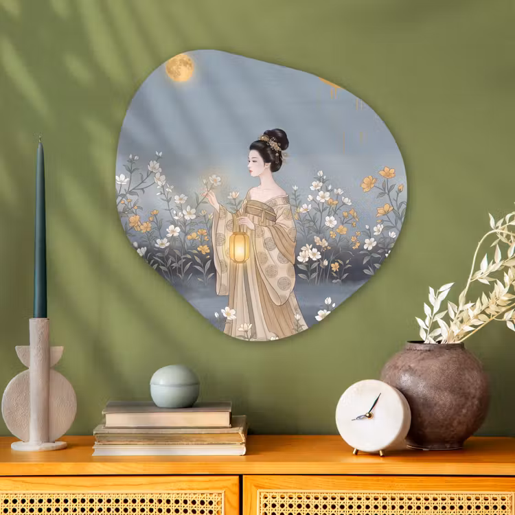 Organische vorm aluminium - Aziatisch - Vrouw - Kimono — 2