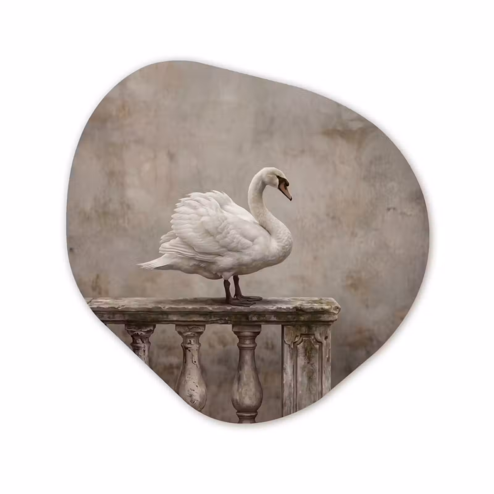 Organisch schilderij - Forex - Zwaan - Elegant - Dieren - Wit — 1