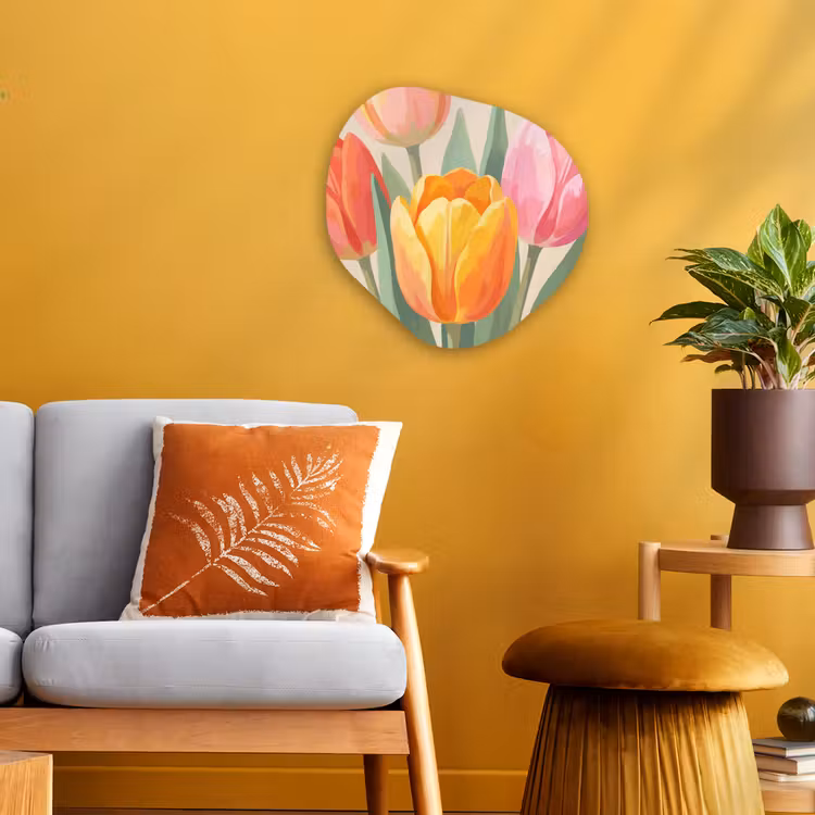 Organisch schilderij - Forex - Tulpen - Abstract - Kleurrijk — 3