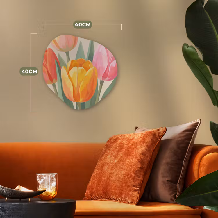 Organisch schilderij - Forex - Tulpen - Abstract - Kleurrijk — 4