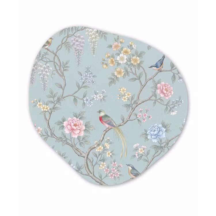 Organisch schilderij - Forex - Vogel - Bloemen - Kleurrijk — 1