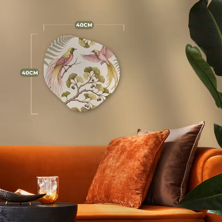 Organisch schilderij - Forex - Vogels - Tropisch - Botanisch - Roze — 4