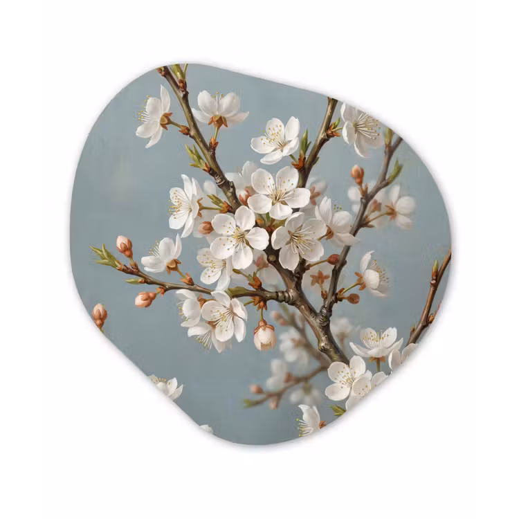 Organische vorm aluminium - Botanisch - Stilleven - Blauw — 1