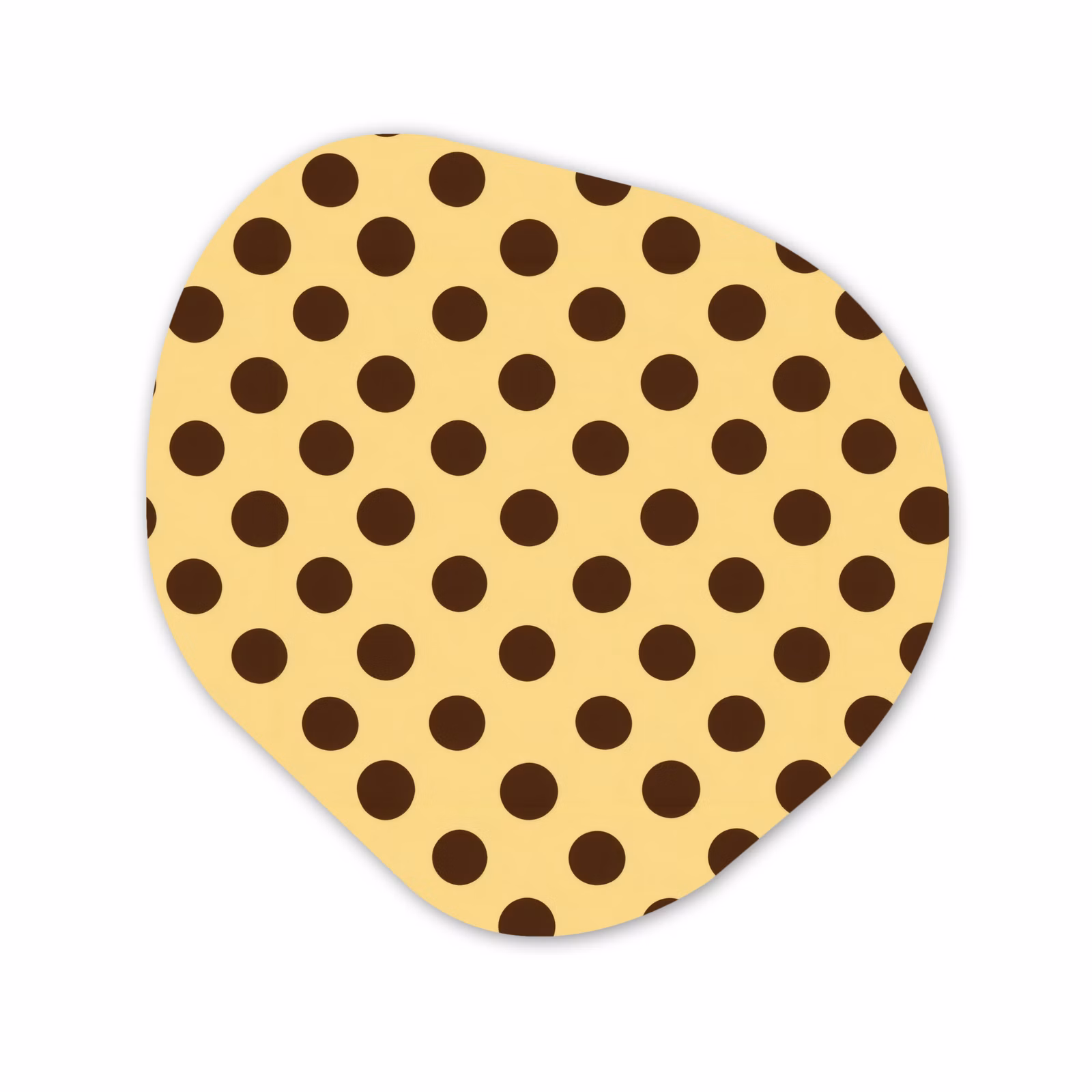 Organisch schilderij - Forex - Polka Dot - Stippen - Retro - Geel - Bruin — 1