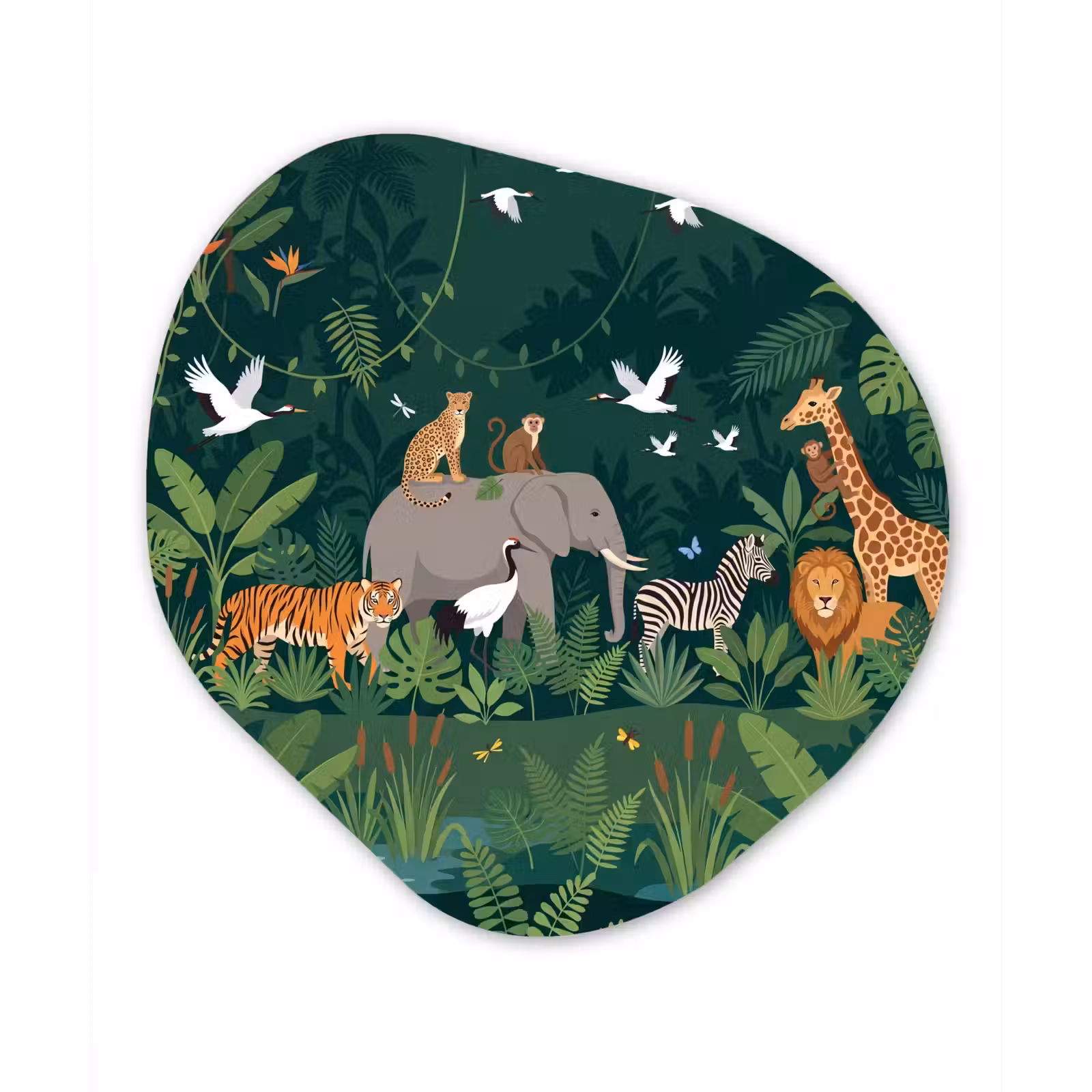 Organisch schilderij - Forex - Tropisch - Jungle - Groen — 1