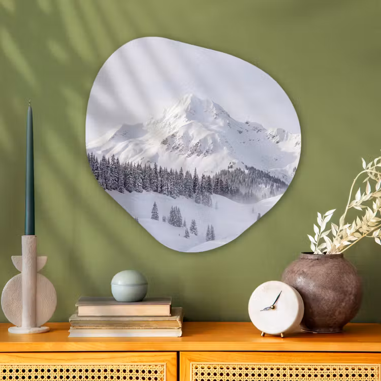 Organische vorm aluminium - Berg - Sneeuw - Winter - Natuur - Wit — 2