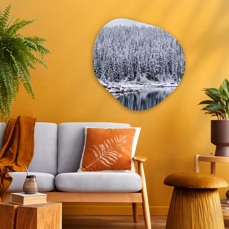 Organische vorm aluminium - Bos - Reflectie - Meer - Winter - Serene — 3