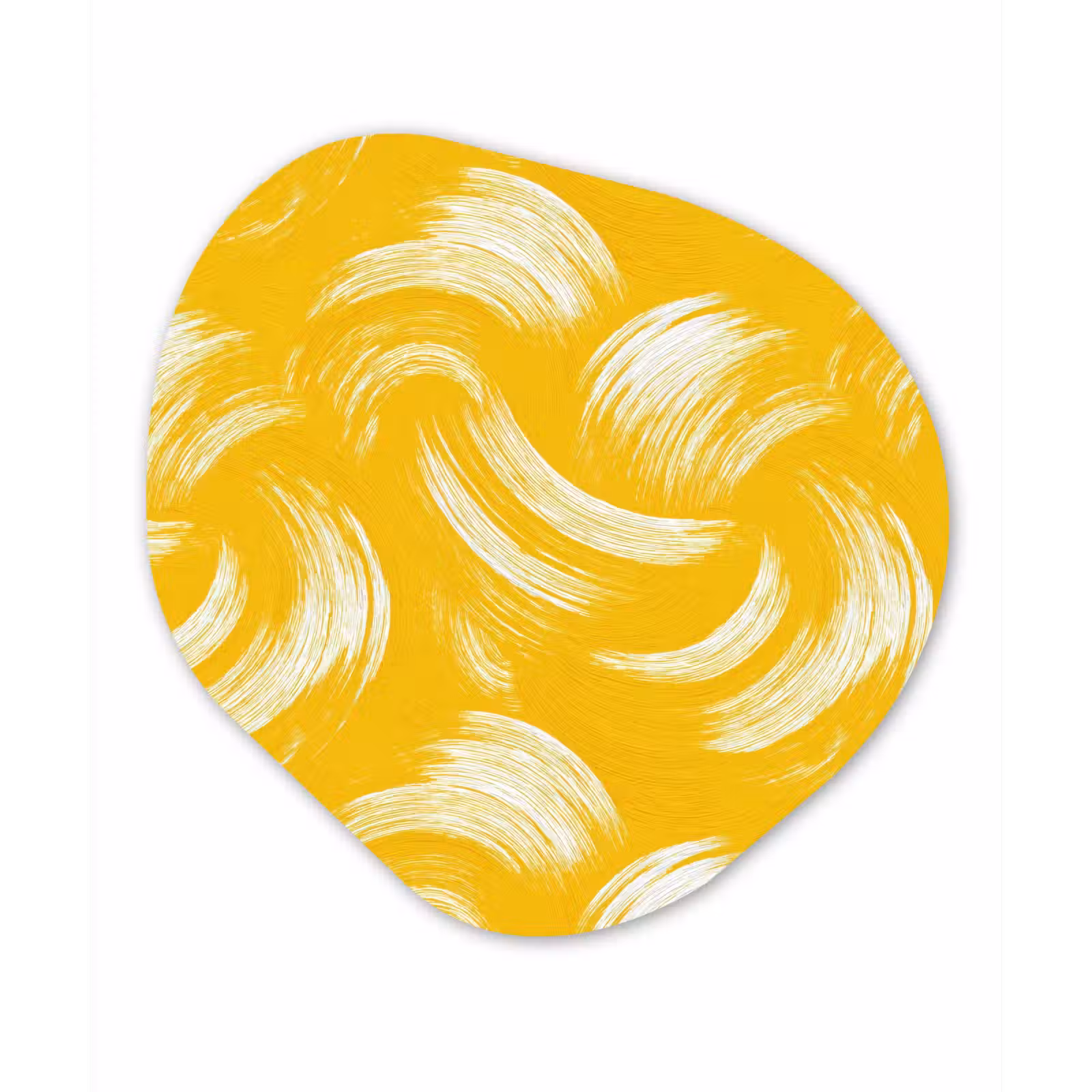 Organisch schilderij - Forex - Verfstreken - Abstract - Dynamisch - Geel — 1
