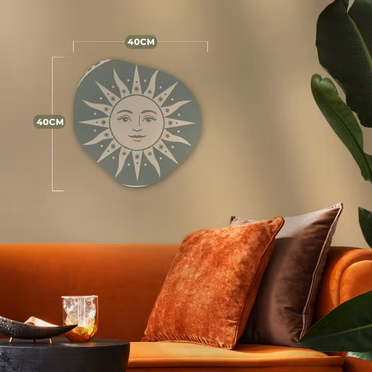 Organisch schilderij - Forex - Zon - Sterren - Astrologie - Vintage - Groen — 4