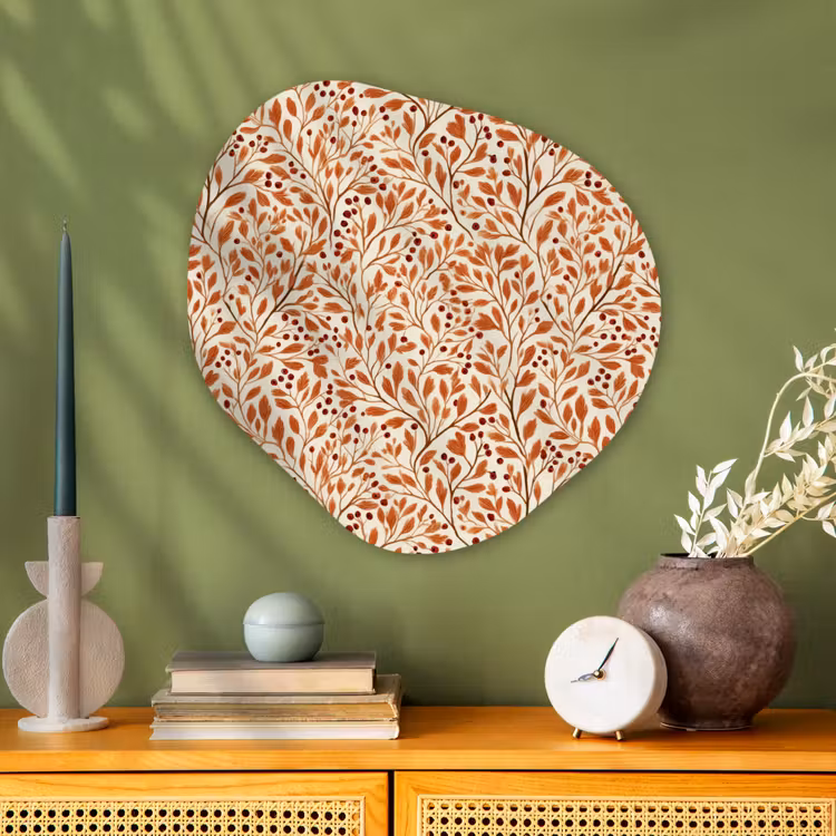 Organische vorm aluminium - Bladeren - Botanisch - Terracotta — 2