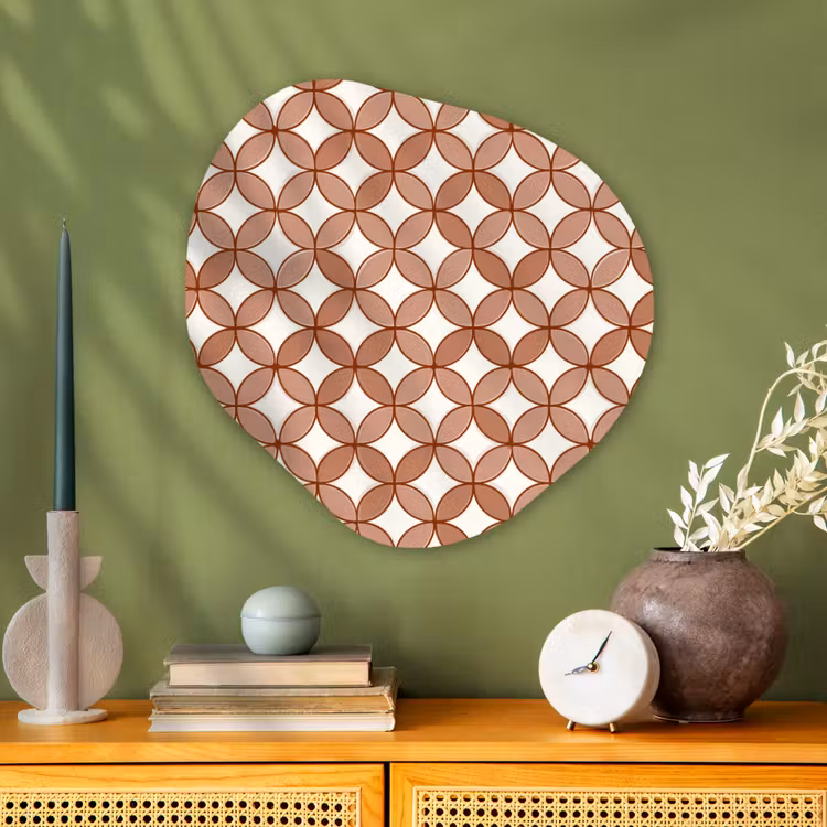Organische vorm aluminium - Geometrisch - Cirkels - Modern - Terracotta — 2