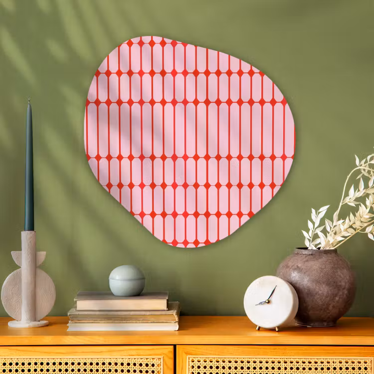 Organische vorm aluminium - Geometrisch - Minimalistisch - Rood - Roze — 2