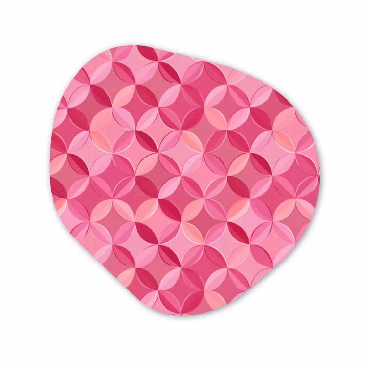 Organische vorm aluminium - Geometrisch - Mozaïek - Modern - Roze — 1