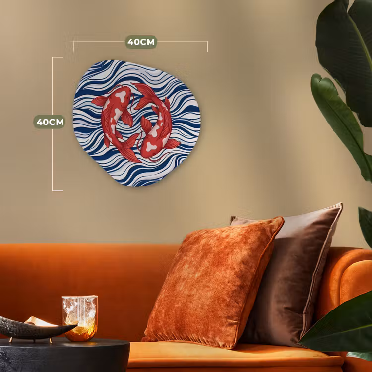 Organisch schilderij - Forex - Vis - Water - Natuur - Illustratie - Rood — 4