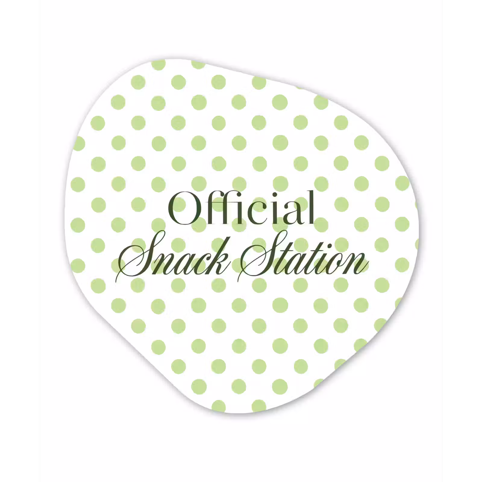 Organisch schilderij - Forex - Snack Station - Groen - Stippen — 1