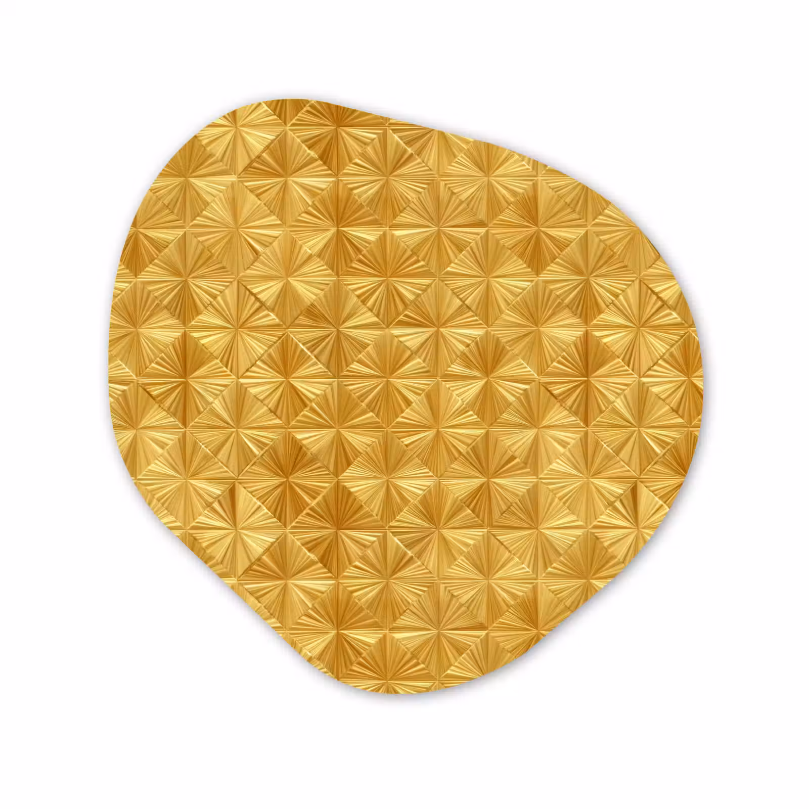 Organisch schilderij - Forex - Tegels - Geometrisch - Reliëf - Goud — 1