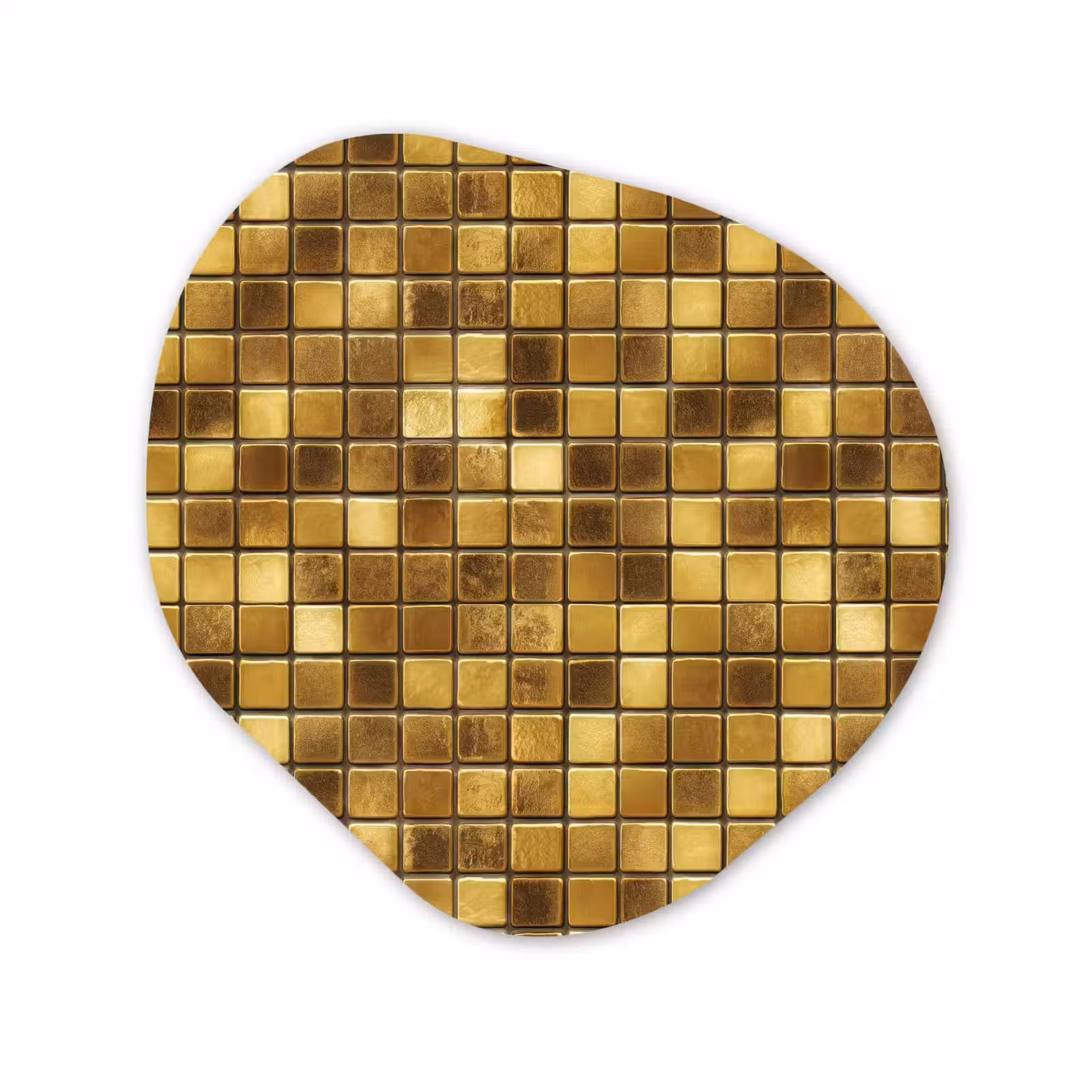 Organisch schilderij - Forex - Tegels - Mozaïek - Luxe - Warm Goud — 1