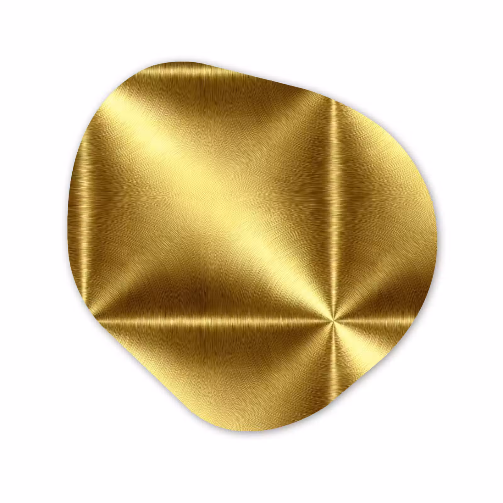 Organisch schilderij - Forex - Textuur - Geborsteld Goud - Industrieel - Metallic — 1