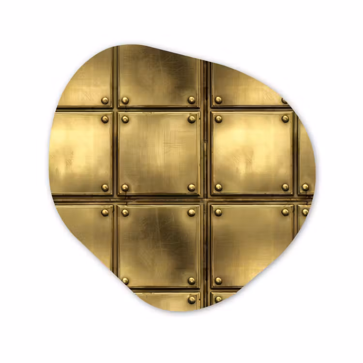 Organisch schilderij - Forex - Platen - Industrieel - Stoer - Goud — 1