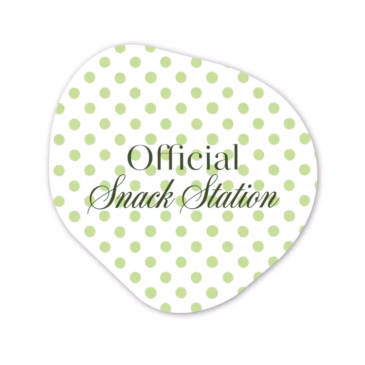 Organisch schilderij - Forex - Snack Station - Groen - Stippen — 1