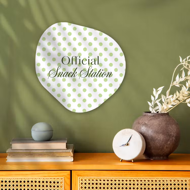 Organisch schilderij - Forex - Snack Station - Groen - Stippen — 2