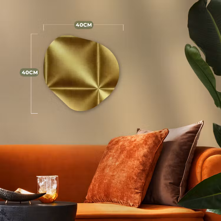 Organisch schilderij - Forex - Textuur - Geborsteld Goud - Industrieel - Metallic — 4