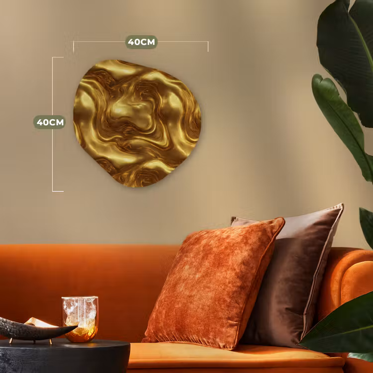 Organisch schilderij - Forex - Textuur - Vloeibaar - Organisch - Goud — 4