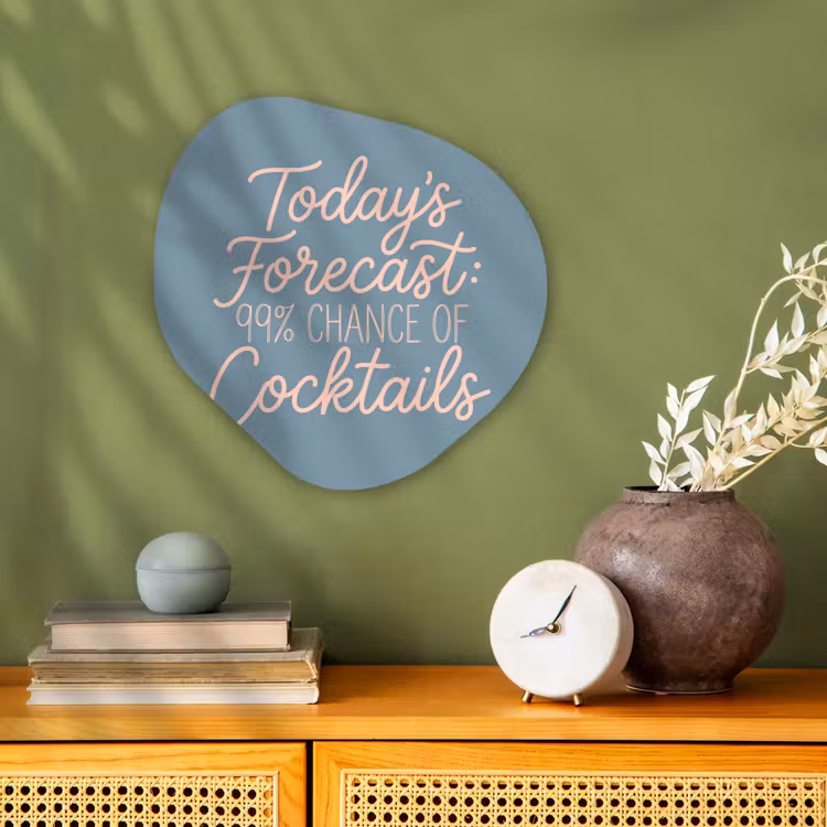 Organisch schilderij - Forex - Today's Forecast - Cocktails - Blauw — 2