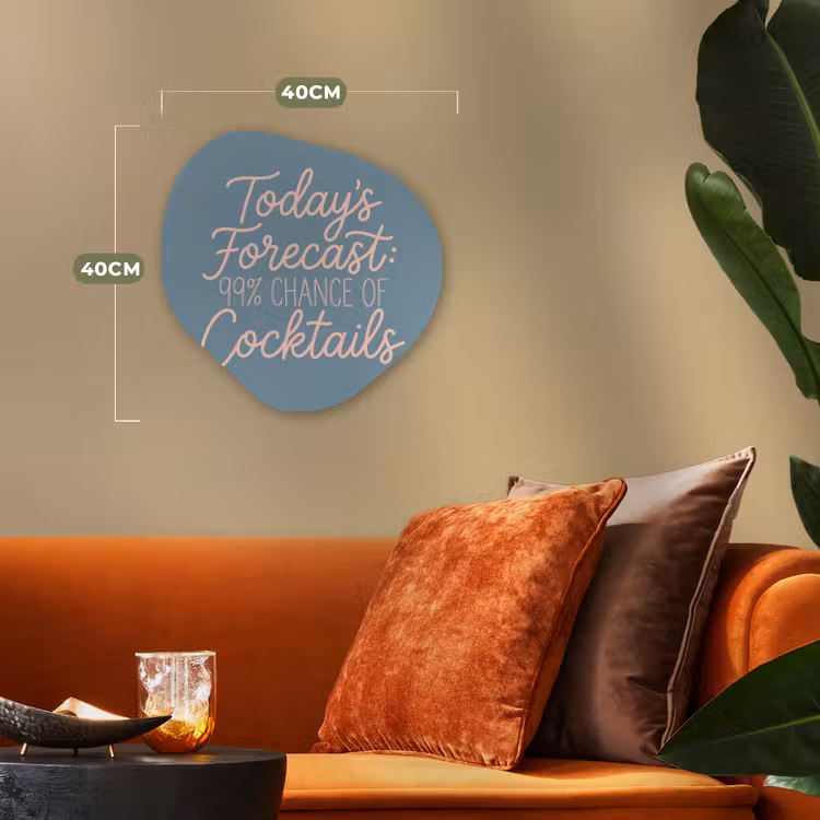 Organisch schilderij - Forex - Today's Forecast - Cocktails - Blauw — 4