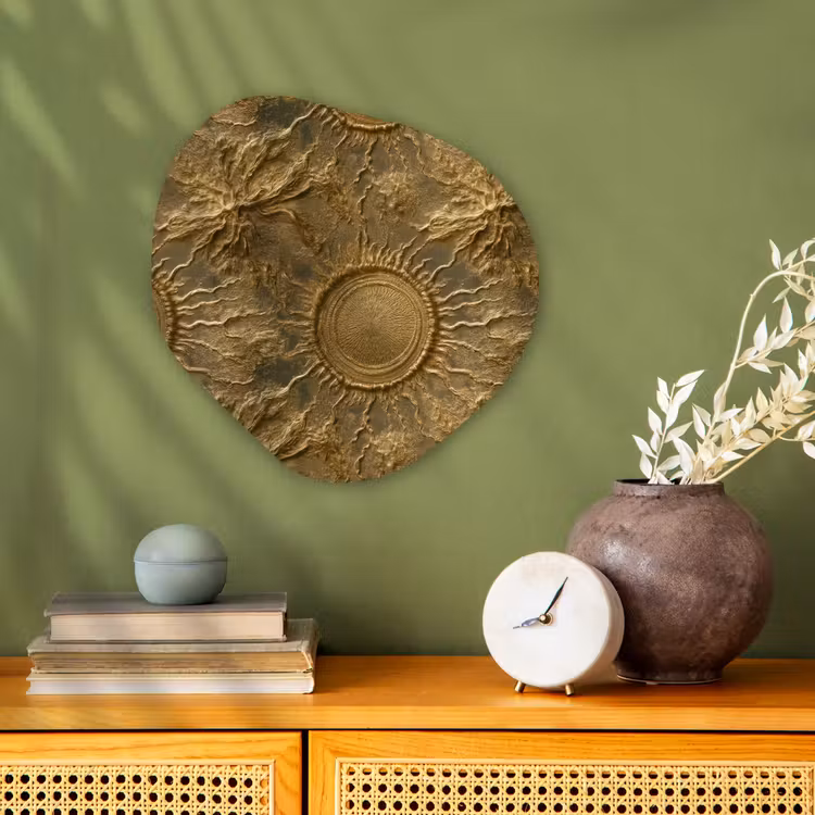 Organisch schilderij - Forex - Zon - Reliëf - Antiek - Goud — 2